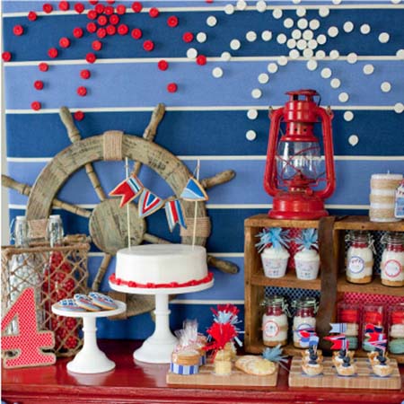 Nautical 4th of July Printable Party Collection - Instant Download